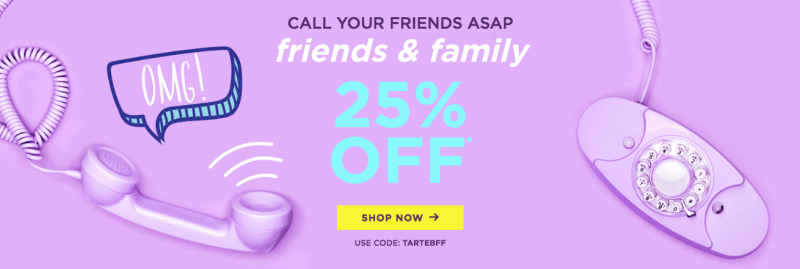 25% de descuento en toda la web | Tarte Cosmetics | Usa el código TARTEBFFImagen: Tarte Cosmetics